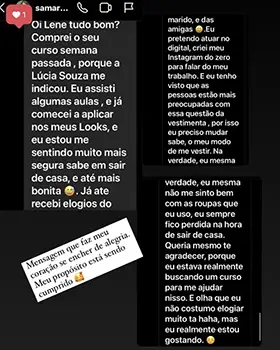 Um feedback de um cliente via mensageiro 1