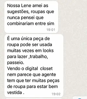 Um feedback de um cliente via mensageiro 4