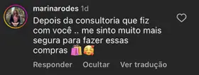 Um feedback de um cliente via mensageiro 6