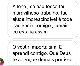 Um feedback de um cliente via mensageiro 7